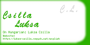 csilla luksa business card